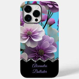 Hübsch Lilac Lila Pink Blume blau Case-Mate iPhone 14 Pro Max Hülle