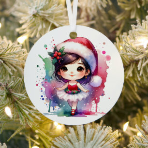 Hübsch Little Ballerina Personalisierte Weihnachte Ornament Aus Metall