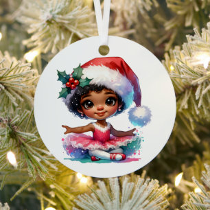 Hübsch Little Ballerina Personalisierte Weihnachte Ornament Aus Metall