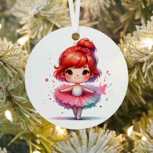 Hübsch Little Ballerina Personalisierte Weihnachte Ornament Aus Metall