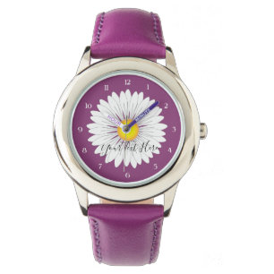 Hübsch Little Daisy Lila Stainless Steel Armbanduhr