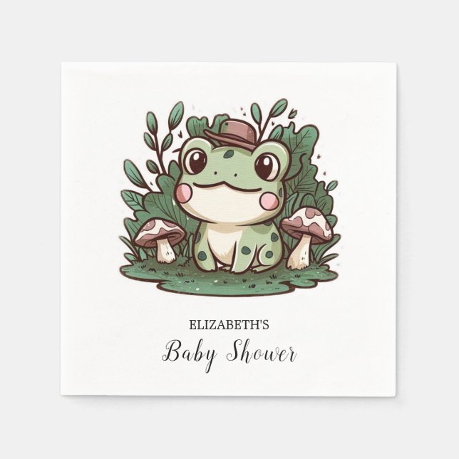 Hübsch Little Frog Baby Dusche Serviette (Vorderseite)