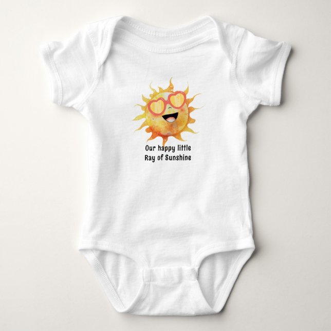 Hübsch Little Ray Sunshine Sun Niedlich Personalis Baby Strampler (Vorderseite)