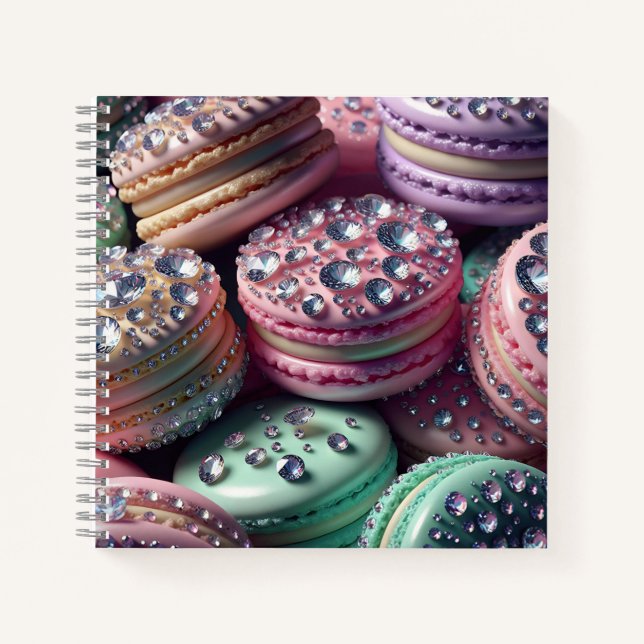 Hübsch Macaron Bling Notizbuch (Vorderseite)