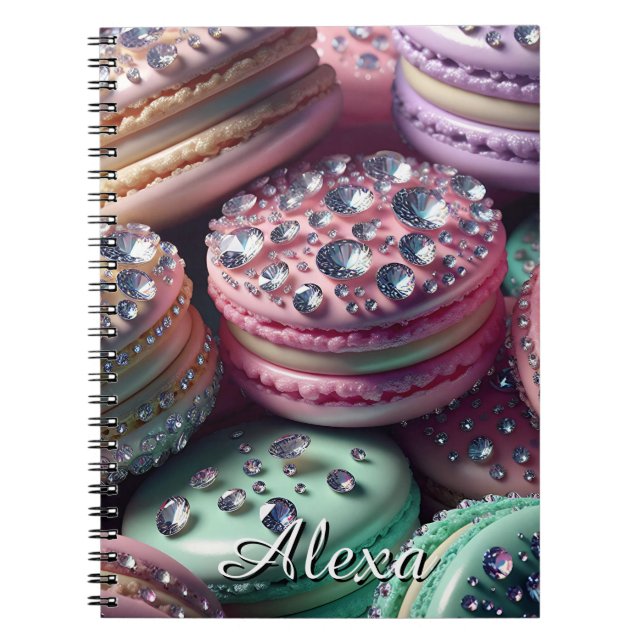 Hübsch Macaron Bling Personalisiert Notizblock (Vorderseite)