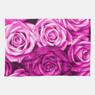 Hübsch Magenta Pink Roses Blume Bouquet Handtuch