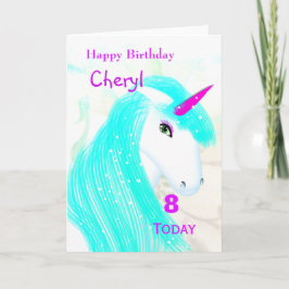 Hübsch Magisches Mythisches Einhorn Personalisiert Karte