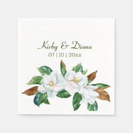 Hübsch Magnolia Bouquet Wedding Serviette