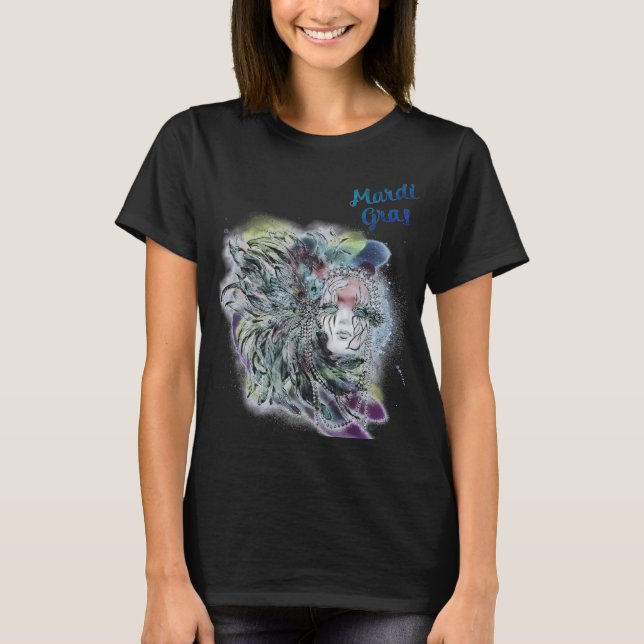 HÜBSCH MARDI GRAS MASK T-Shirt (Vorderseite)