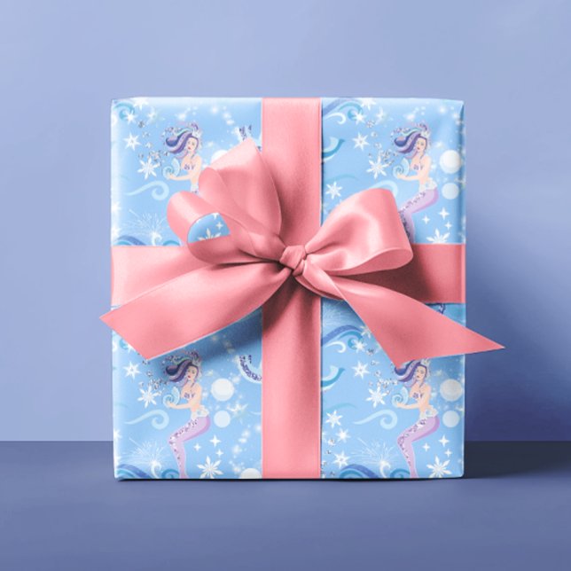 Hübsch Mermaid Glitzer Sparkle Geschenkpapier (Von Creator hochgeladen)