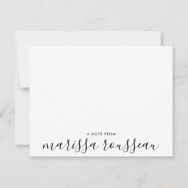 Hübsch modern handgeschriebener Hinweis aus dem Sk Mitteilungskarte (Vorderseite)