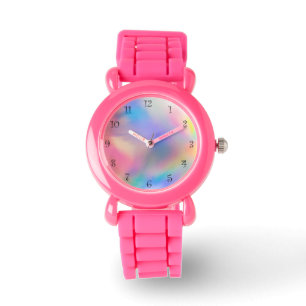 Hübsch Modernes Gefälle Aquarellfarbe Regenbogen H Armbanduhr