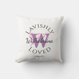 Hübsch | Monogram Name LAVISHLHED Lilac W Kissen