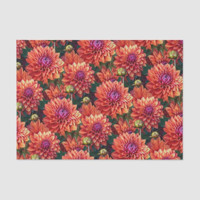 Hübsch Mums Floral Seidenpapier (Vorderseite)