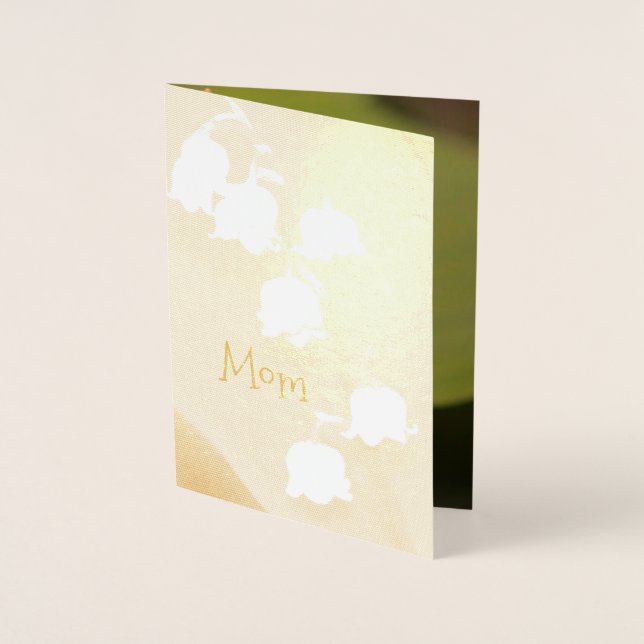 Hübsch Mütter-Tag Gold Folienkarte (Vorderseite)
