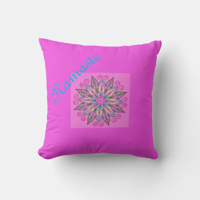 Hübsch Namaste Mandala Kissen (Vorderseite)