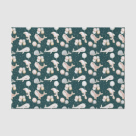 Hübsch Navy Blue Pink Gray Whale Dolphin Ballon Seidenpapier