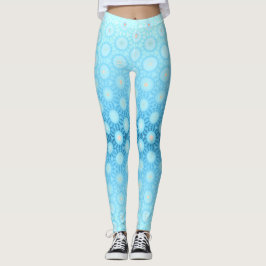 Hübsch Ombre Blau und Peach Geometric Leggings