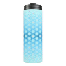 Hübsch Ombre Blau und Peach Geometric Thermosbecher