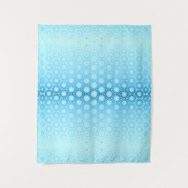 Hübsch Ombre Blau und Peach Geometric Wandteppich