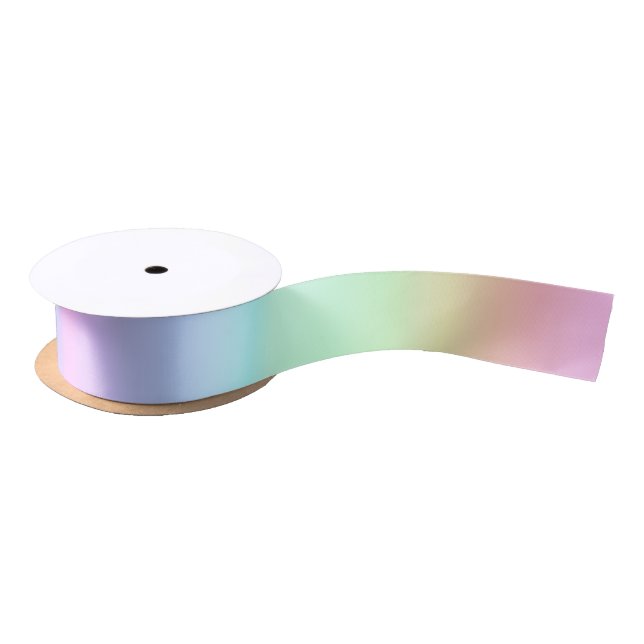 Hübsch Ombre Pastel Rainbow Satinband (Spule)