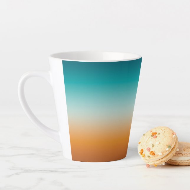 Hübsch Ombre Sunny Orange & Aquamarin Blue Gradien Milchtasse (Beispiel)