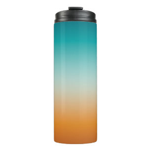Hübsch Ombre Sunny Orange & Aquamarin Blue Gradien Thermosbecher