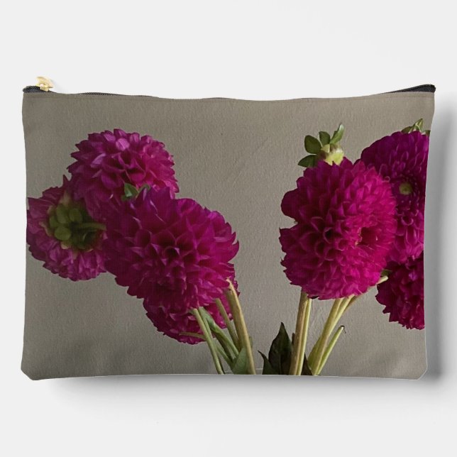 Hübsch Original Dahlia Blume Foto +Individuelle Na Zubehörtasche (Vorderseite)