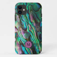 Hübsch Painterly Paua Abalone Initial Phone Case