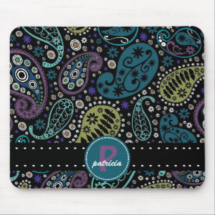 Hübsch Paisley in den reichen Pfauenfarben Mousepad