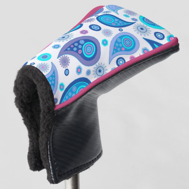 Hübsch Paisley Putter Cover Golf Headcover (3/4 Vorderseite)