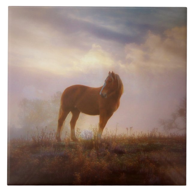 Hübsch Palomino Mustang Art Tile Fliese (Vorderseite)