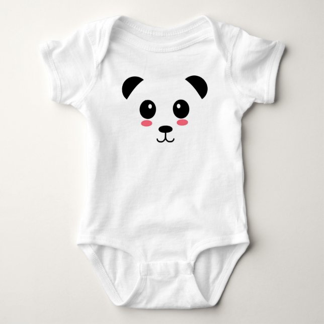 Hübsch Panda Baby Strampler (Vorderseite)