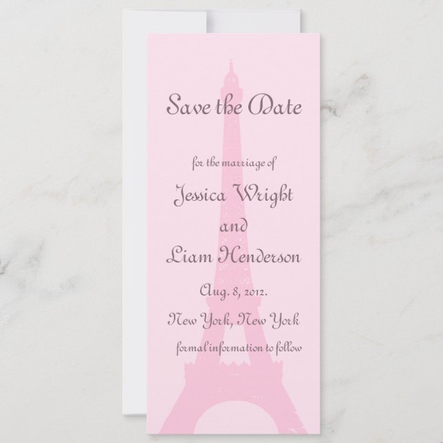 Hübsch Paris Save the Date (Vorderseite)