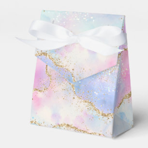 Hübsch Pastel Agate Gold Glitzer Vein Watercolor Geschenkschachtel