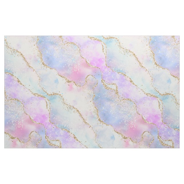 Hübsch Pastel Agate | Gold Glitzer Vein Watercolor Stoff (Yard (91,4 cm))