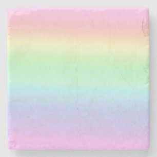 Hübsch Pastel Ombre Rainbow Steinuntersetzer