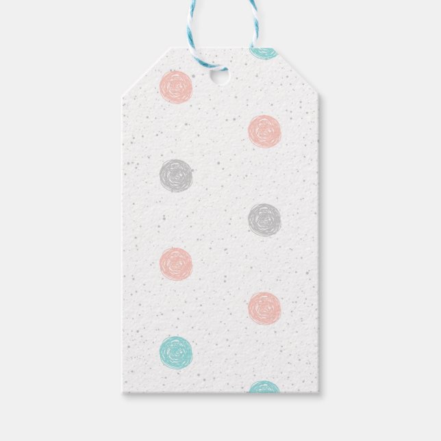 Hübsch Pastel Polka Dot Geschenkanhänger (Vorderseite)