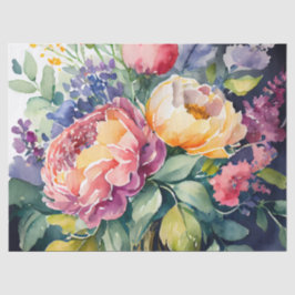 Hübsch Pastel Watercolor Florals Seidenpapier