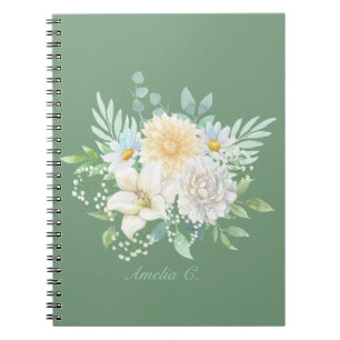 Hübsch Pastell Watercolor Floral Notebook Notizblock