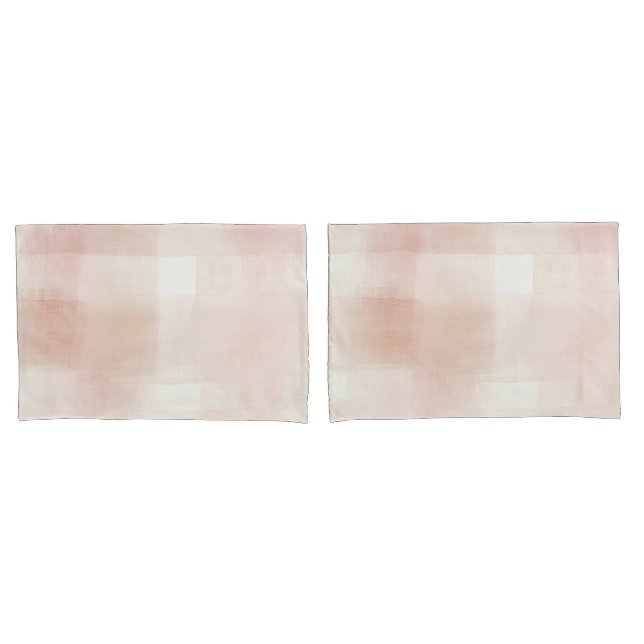 Hübsch Peach Pink Creme Kariert Kissenbezug (Vorderseite-Set)