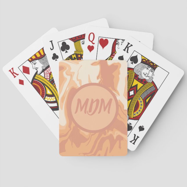 Hübsch Peach-Wirbel Spielkarten (Rückseite)