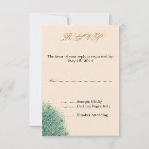 Hübsch Peacock Feathers UAWG RSVP Karte