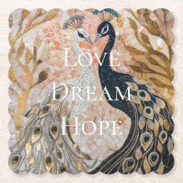 Hübsch Peacock Pink Gold Glam Untersetzer