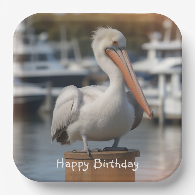 hübsch Pelican Pappteller (Vorderseite)