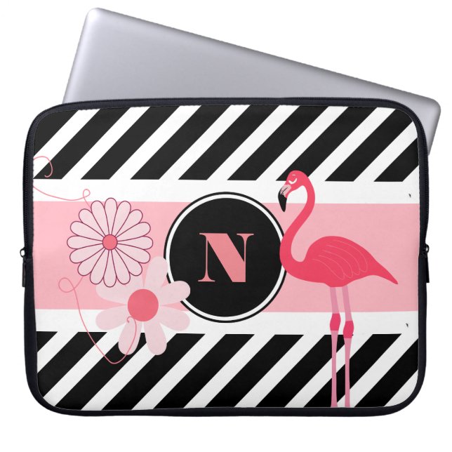 Hübsch Personalisiert Flamingo Laptopschutzhülle (Vorderseite)