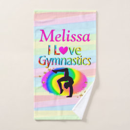 HÜBSCH PERSONALISIERT I LIEBE GYMNASTICS BATH TOWE HANDTUCH
