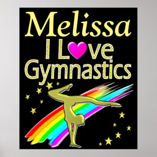 HÜBSCH PERSONALISIERT I LIEBE GYMNASTICS POSTER