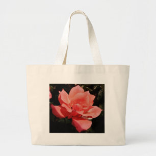 Hübsch Pfirsiche Rosa Rose Jumbo Stoffbeutel