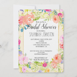 Hübsch Pfirsichrosa Brautparty Einladung